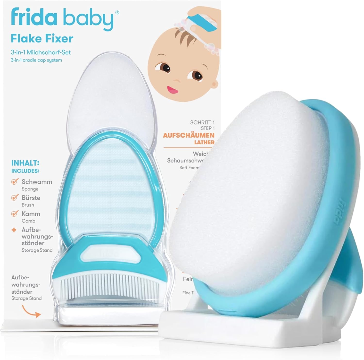Frida Baby DermaFrida FlakeFixer 3-in-1 Milchschorf-Set