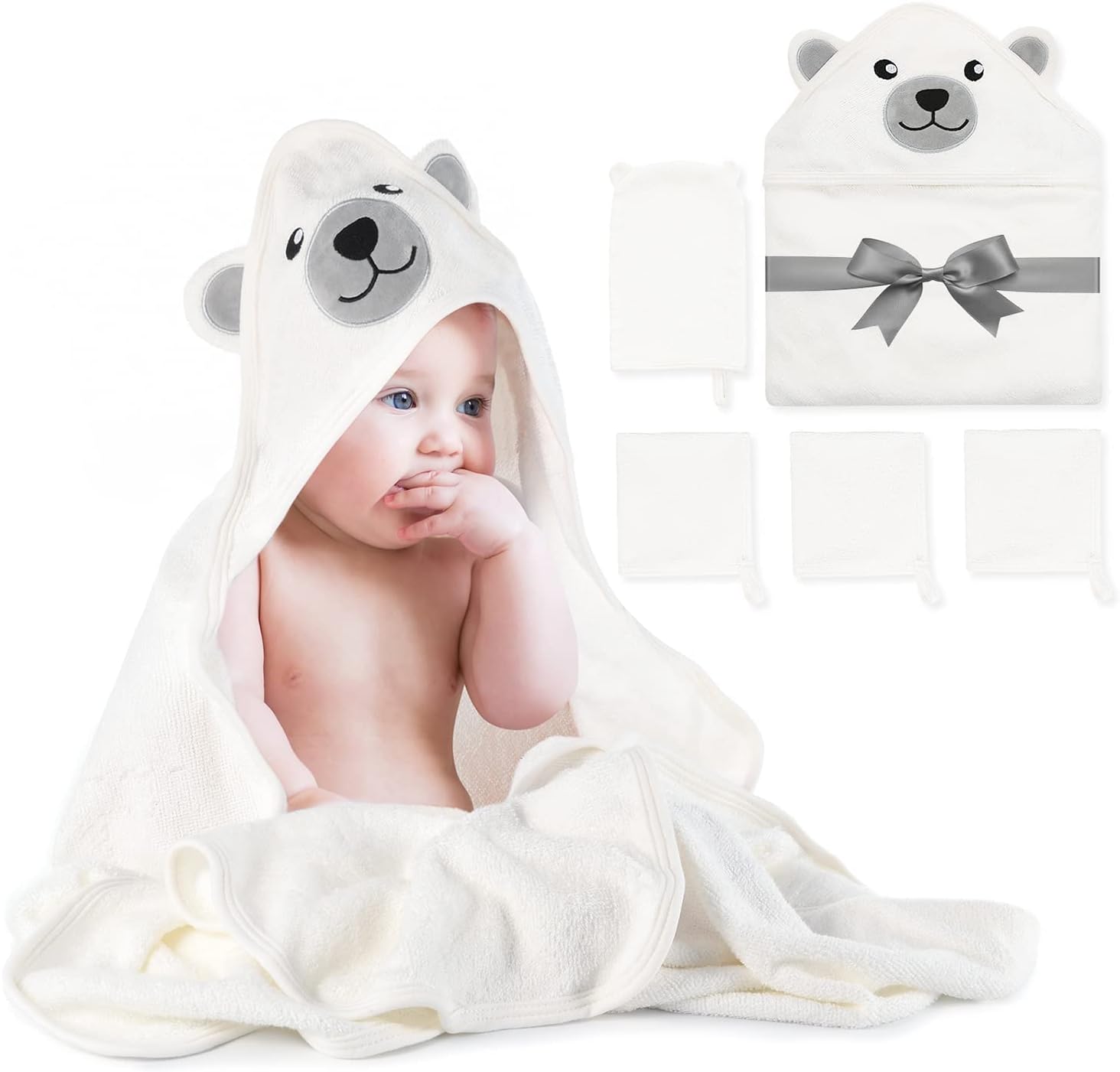 Momcozy Bambus Baby-Badetücher 5er-Set